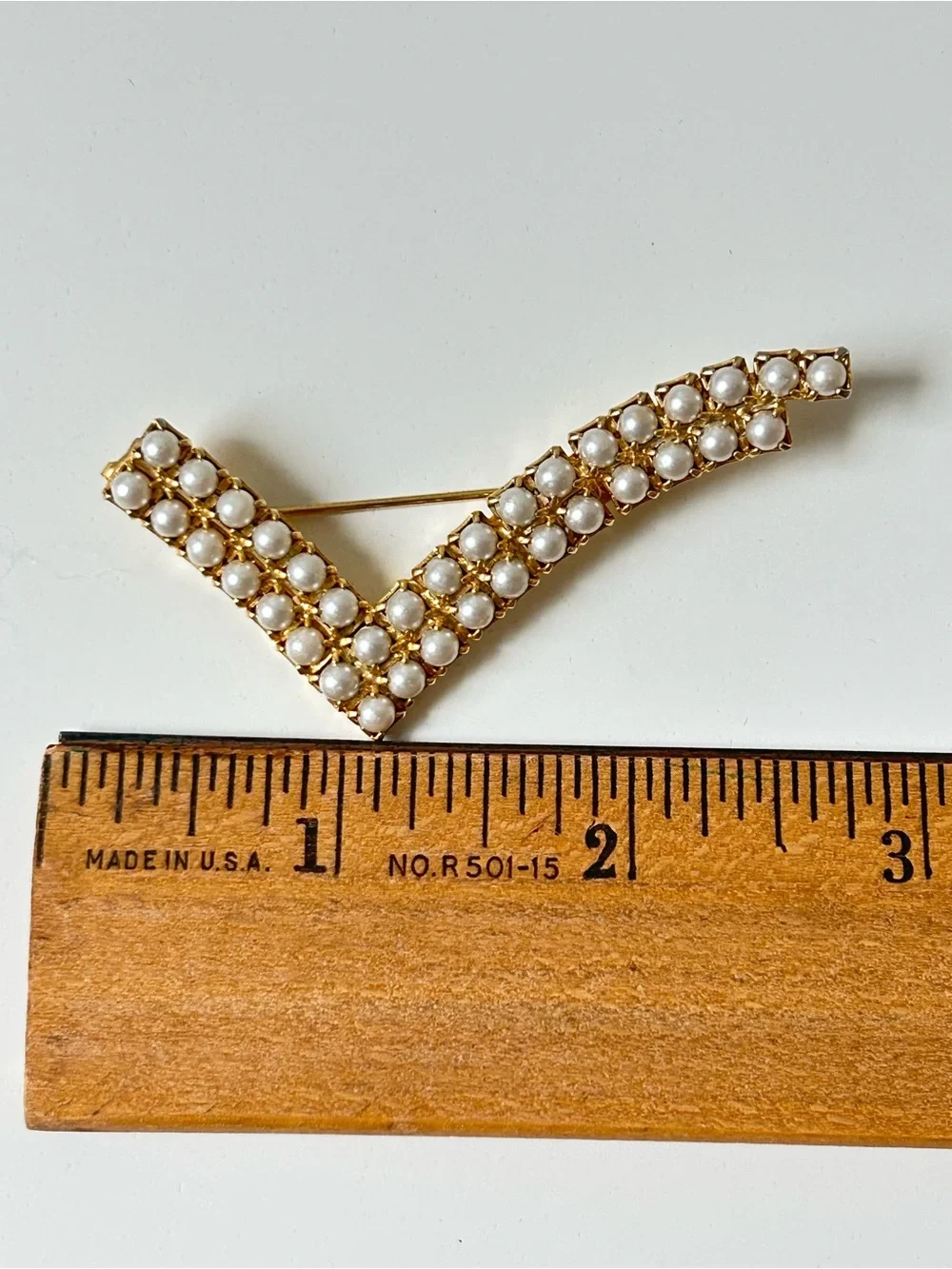 Faux Pearl Accented Brooch 2pc Set